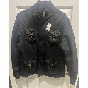 Alpha Industries Inc Womens Kara Utility Jacket Black Size Large Full Zip